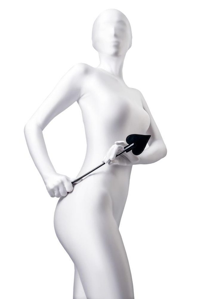 Bicz skórzany PU Anonymo Stack czarny 36 cm