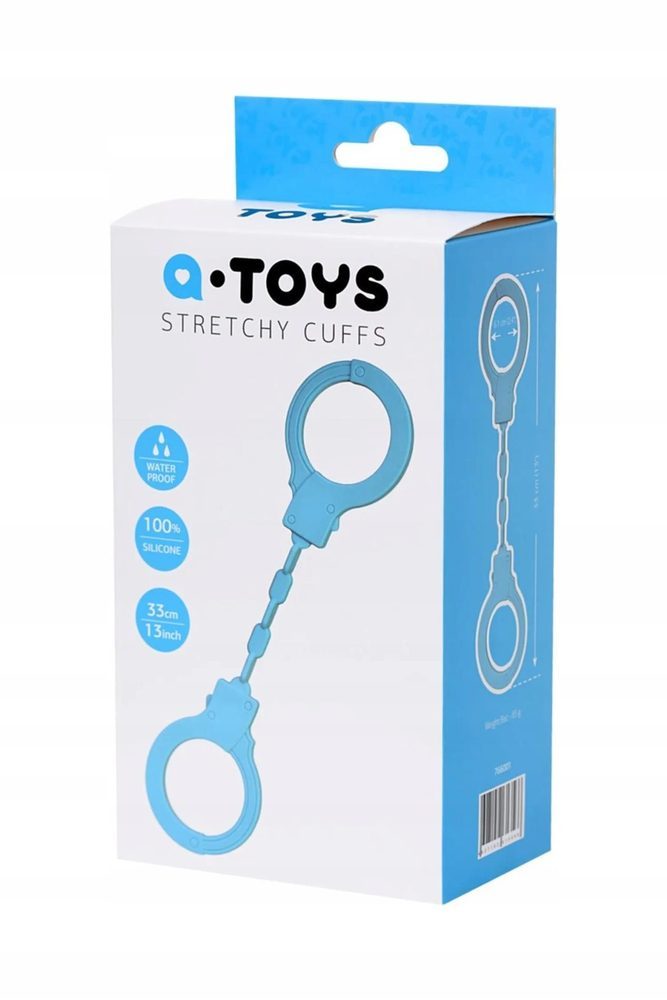 Kajdanki elastyczne silikonowe A Toys niebieskie 33 cm