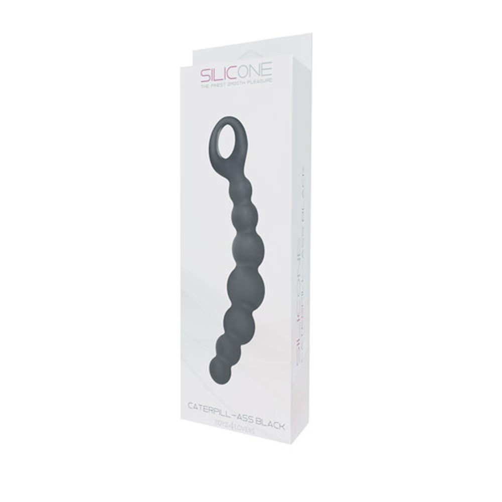 Plug analny silikonowy Caterpill Ass Toyz4lovers czarny 19,5 cm