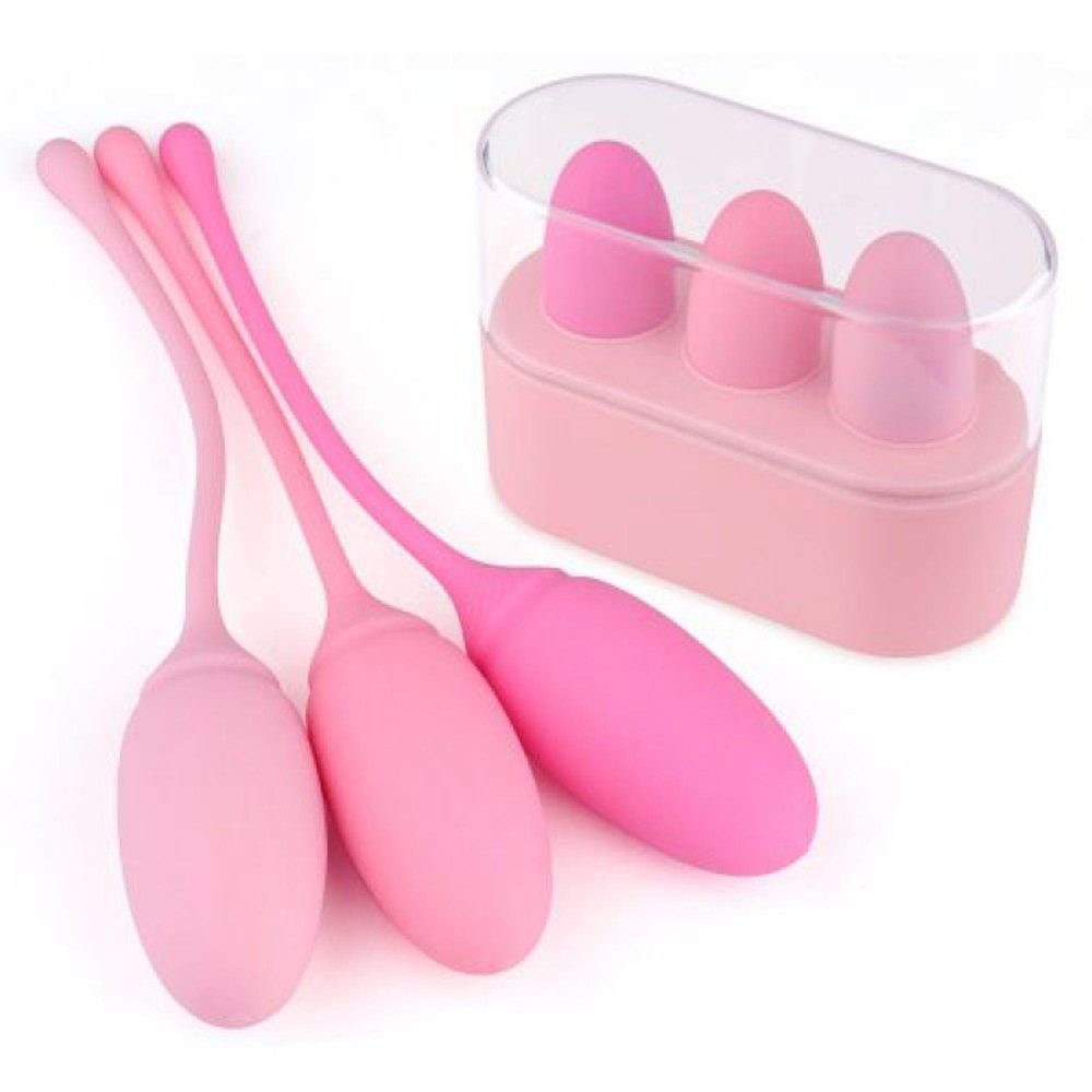 Kulki waginalne silikonowe Toyz4lovers różowe do Kegla 3 szt 15,5 cm