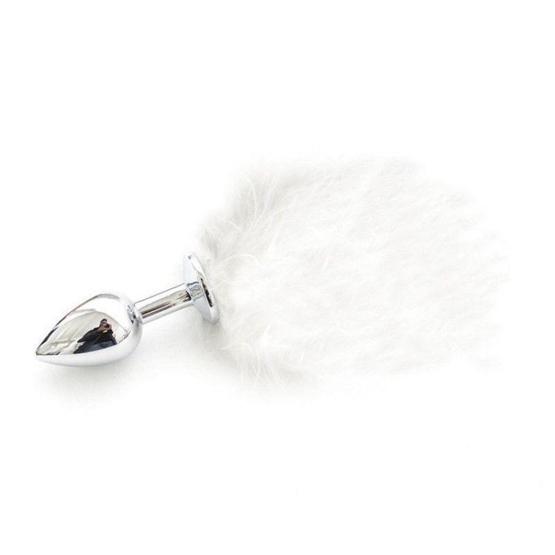 Korek analny z ogonkiem Toyz4lovers biały 2.5 cm