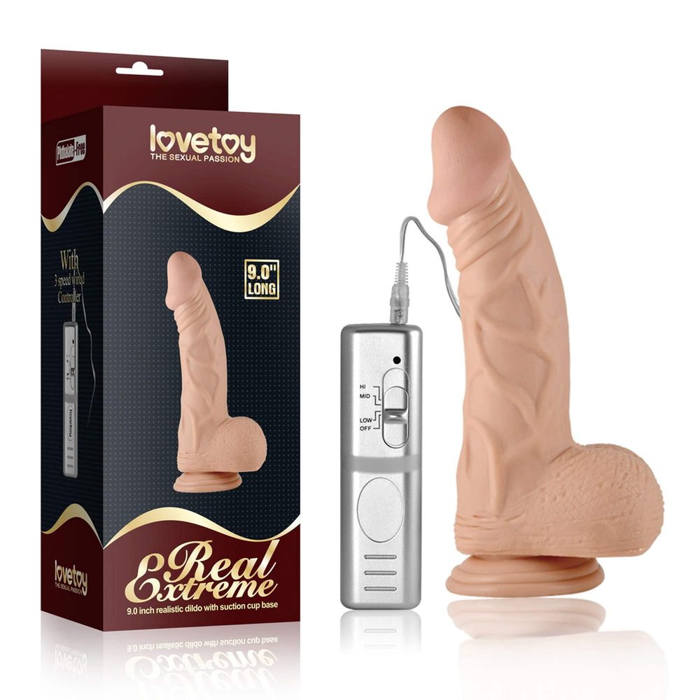 Wibrator realistyczny Lovetoy cielisty 23 cm wodoodporny