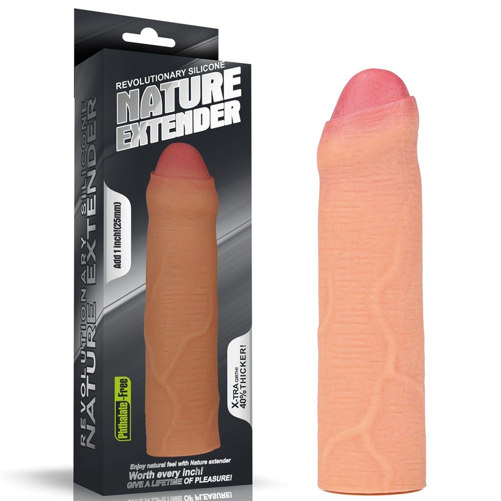 Rewolucyjna silikonowa przedłużka dodająca 2,5 cm Lovetoy 17 cm