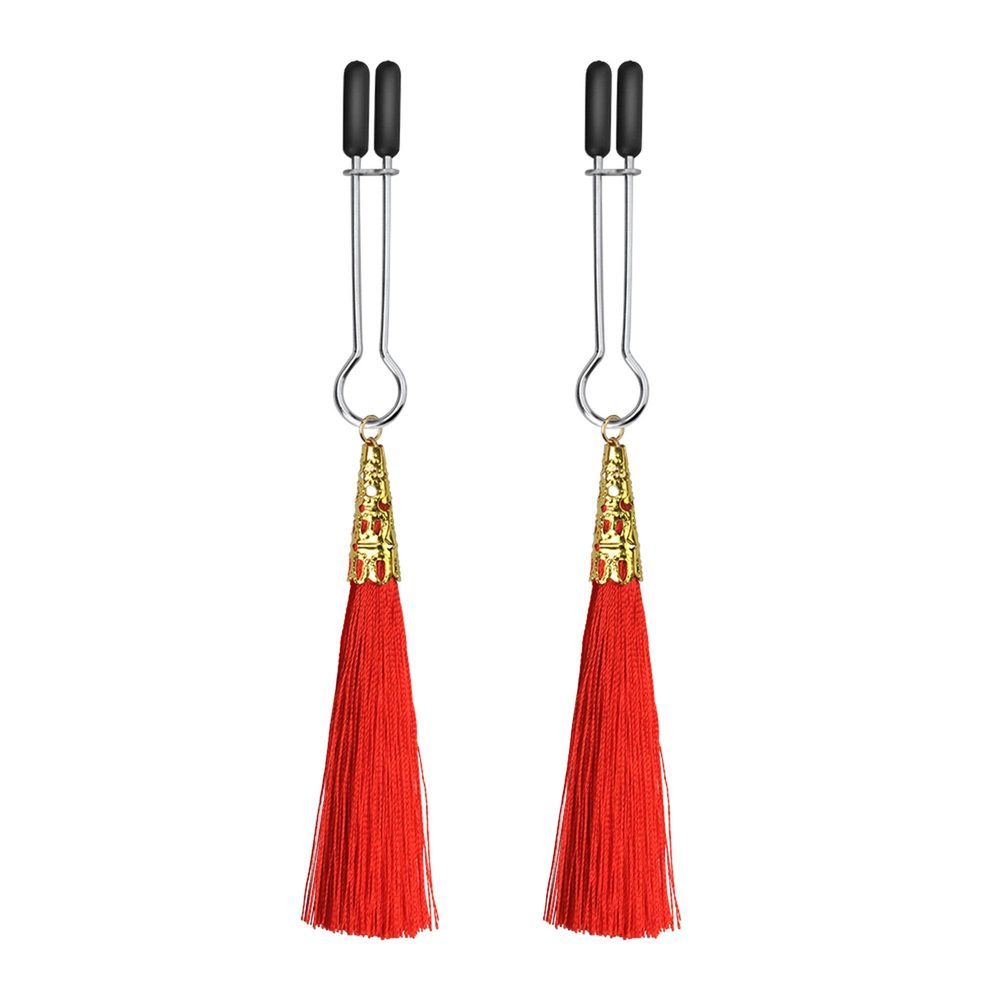 Silikonowe regulowane zaciski na sutki Glamor Tassel Lovetoy 14 cm