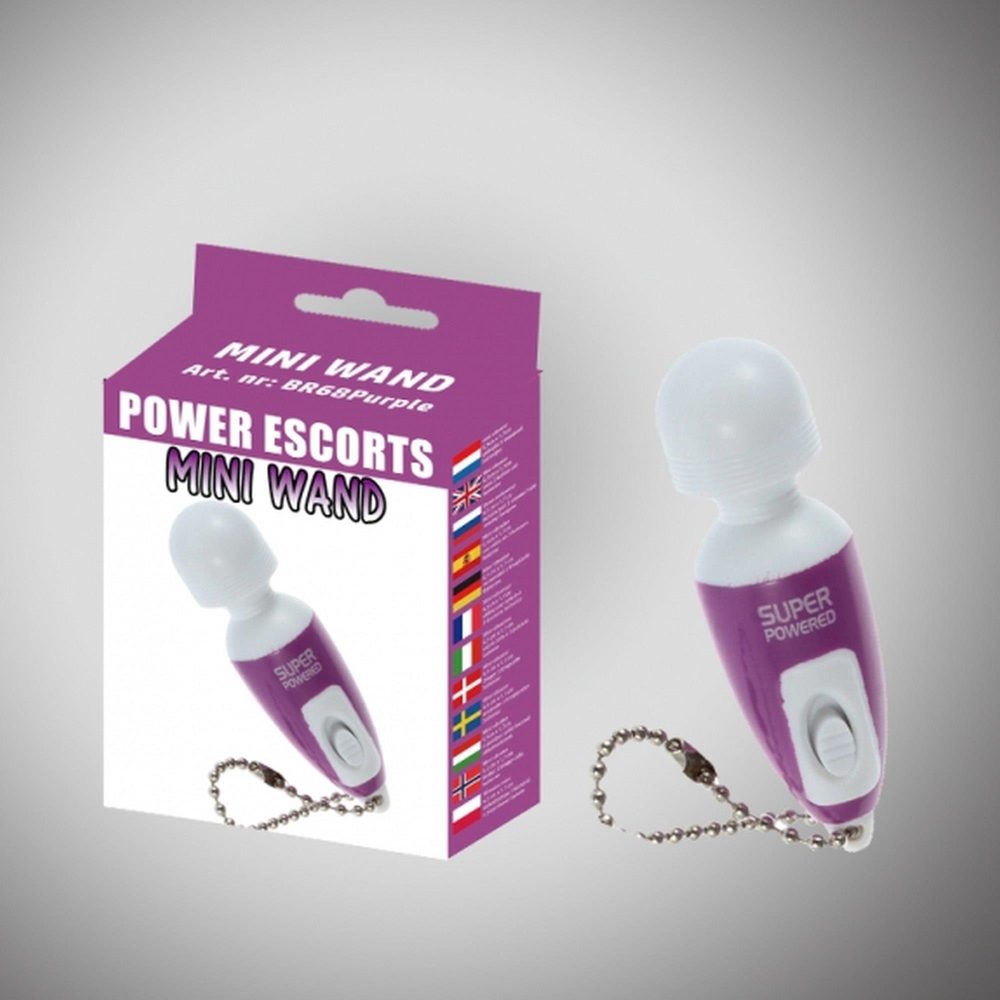 Mini wibrator wand Power Escorts fioletowy 6,5 cm