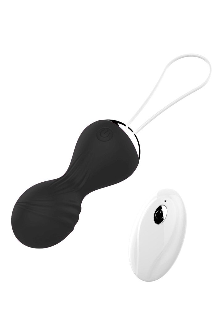 Kulki kegla wibrujące silikonowe B Series Magic pilot USB czarny