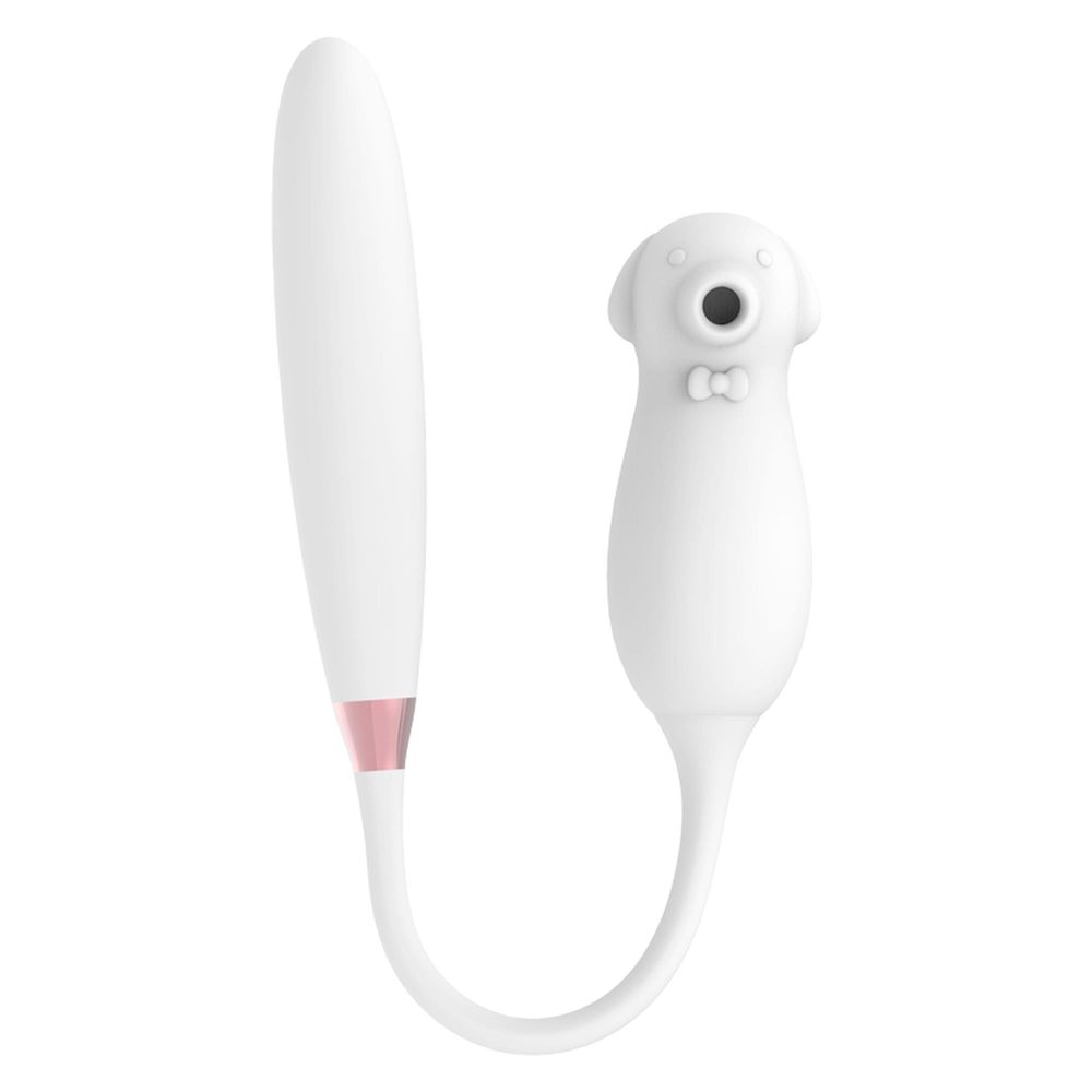Stymulator bezdotykowy Elva z wibracjami biały USB