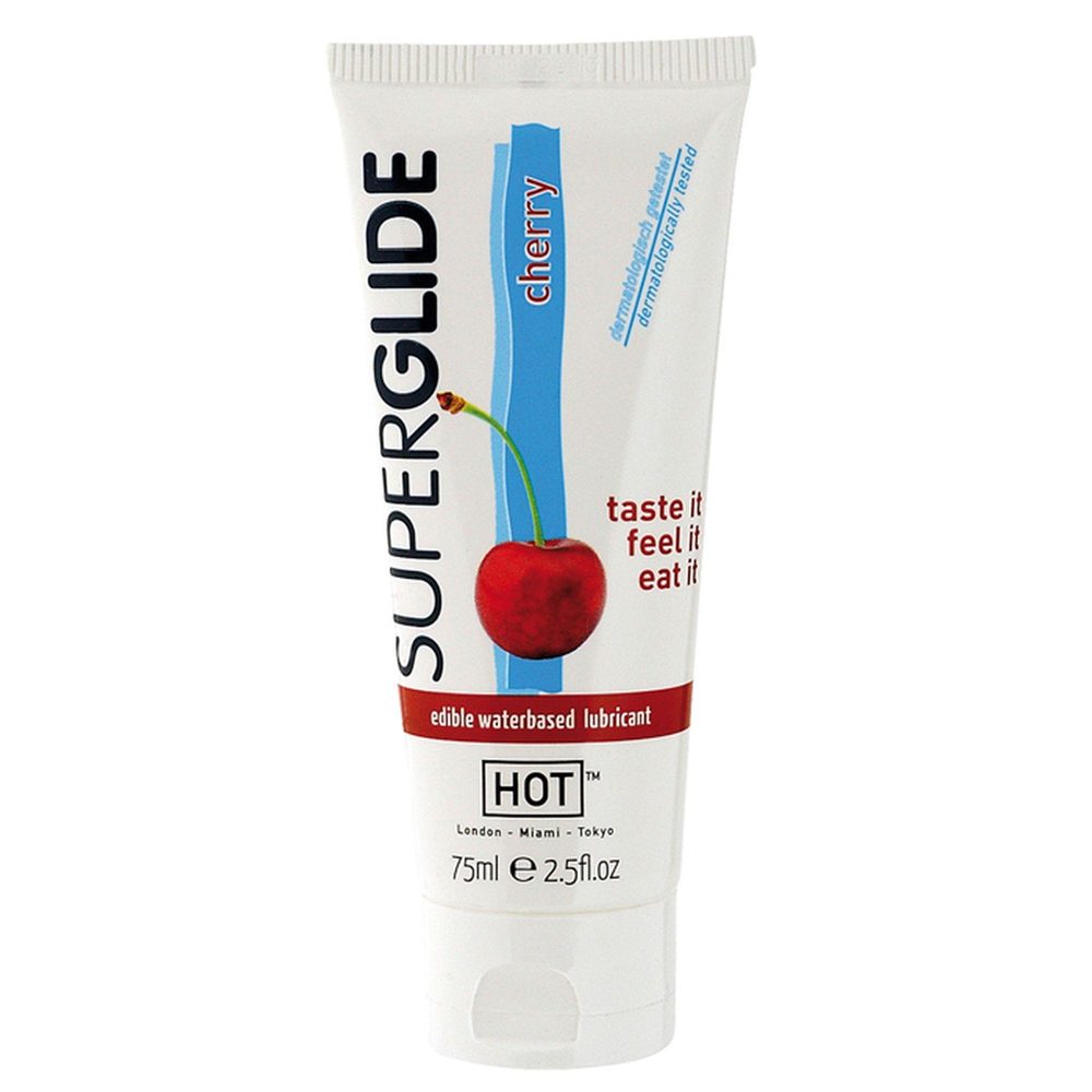 Lubrykant wiśniowy jadalny na bazie wody Hot Superglide 75ml