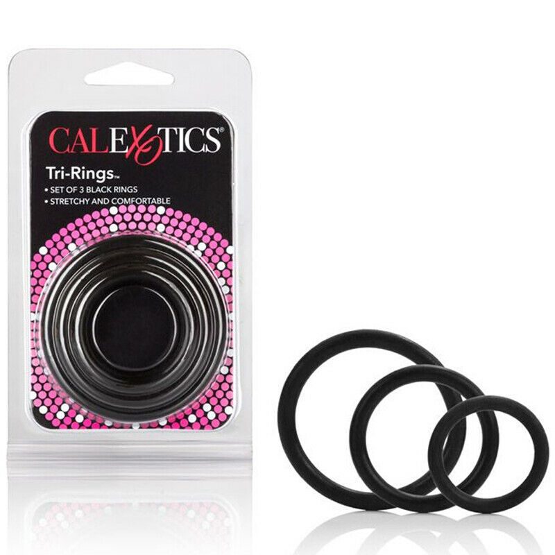 Pierścienie erekcyjne silikonowe Calexotics Tri Rings czarny