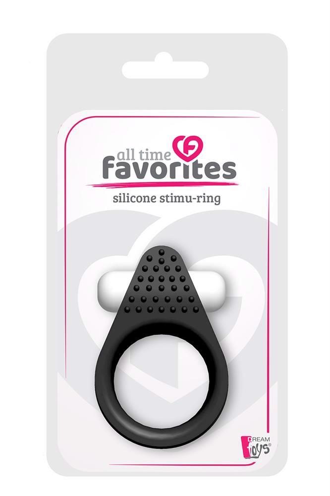 Pierścień erekcyjny wibrujący silikonowy Dream Toys czarny
