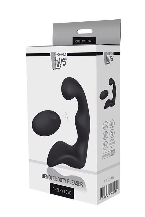 Masażer prostaty Cheeky Love Dream Toys silikonowy z pilotem czarny
