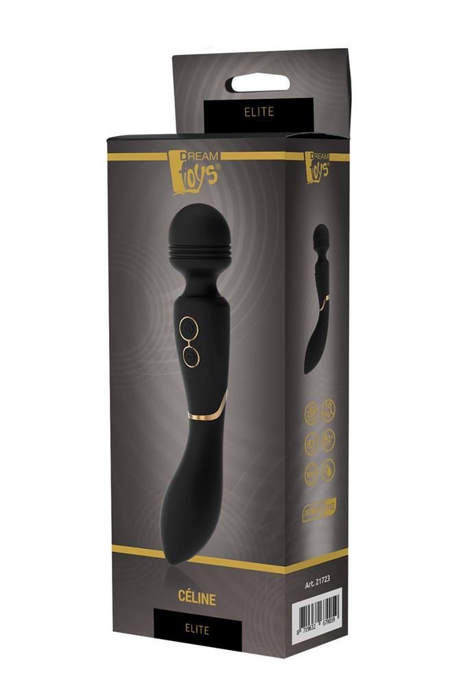 Wibrator różdżkowy Céline Elite Dream Toys czarny USB 20 cm