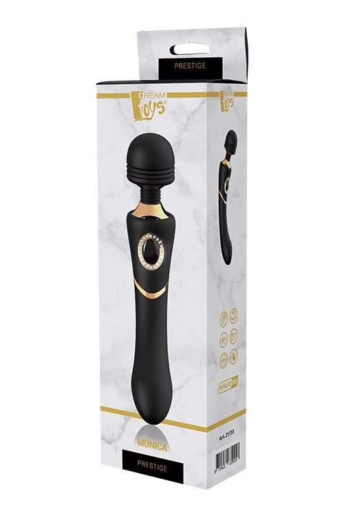 Wibrator różdżka Monica Prestige czarny USB 24 cm