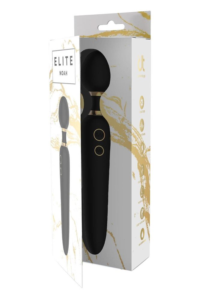 Wibrator wand dualny Elite Dream Toys silikonowy USB 23 cm