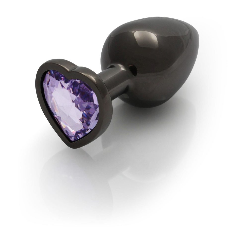 Korek analny Heart Gem Ouch! duży aluminiowy 8 cm