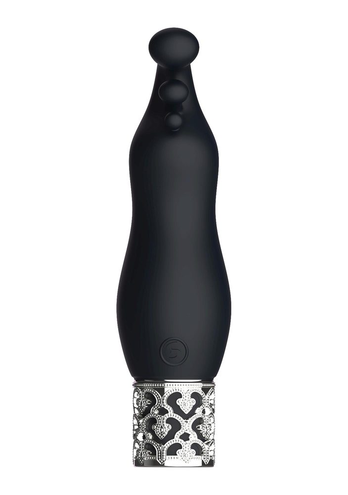 Stymulator łechtaczki silikonowy Royal Gems Exquisite czarny 12 cm