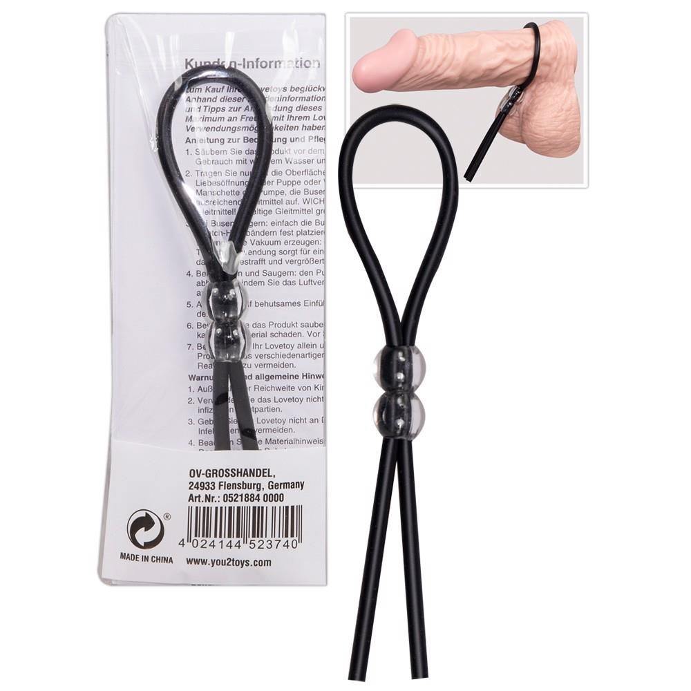 Pierścień erekcyjny silikonowy czarny regulowany You2Toys 24 cm