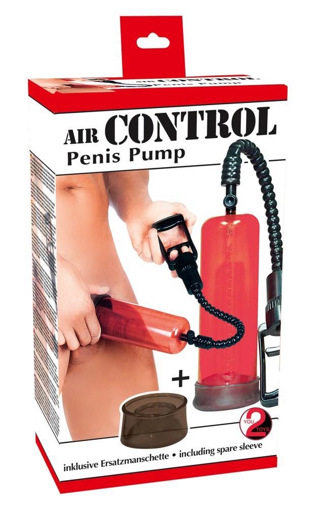 Pompka do penisa You2Toys Air Control czerwona 22 cm