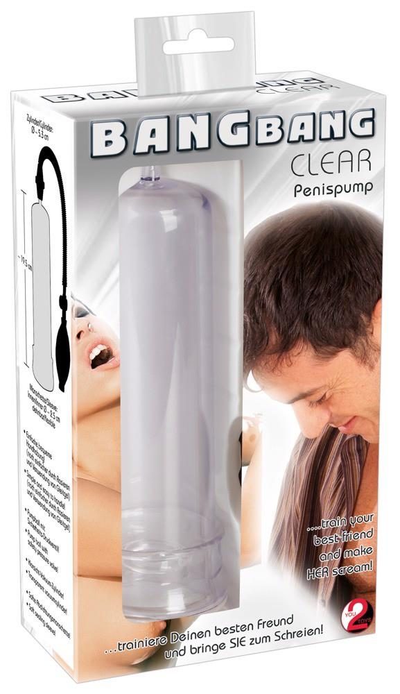 Pompka próżniowa Bang Bang transparentna 20 cm