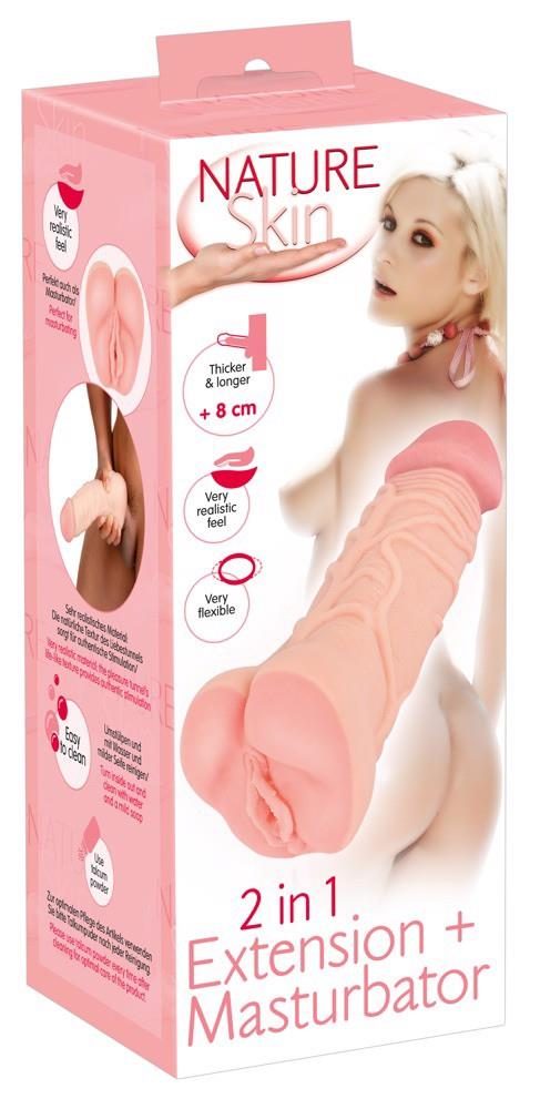 Masturbator Nature Skin 2w1 TPE 22 cm