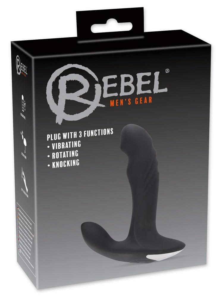 Masażer prostaty Rebel 3 funkcje silikonowy USB 17 cm