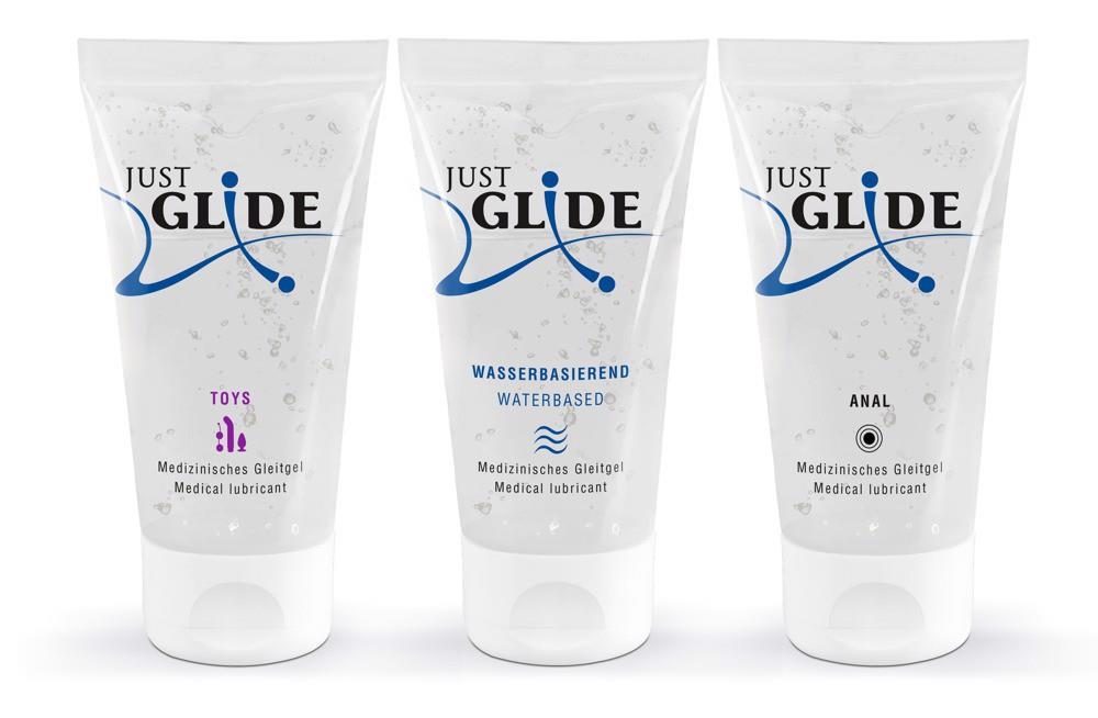 Zestaw lubrykantów Just Glide Waterbased Toys Anal 3x50ml