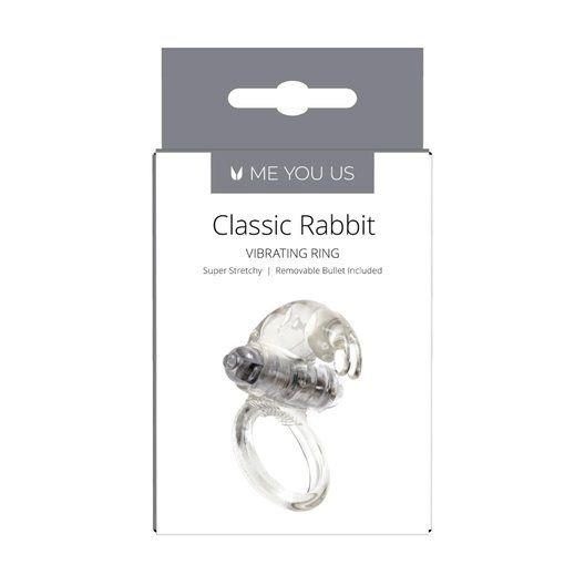 Pierścień wibrujący Me You Us Classic Rabbit transparentny 7 cm