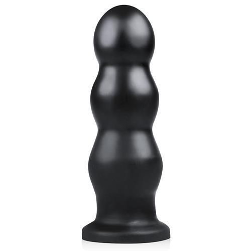 Korek analny BUTTR Tactical III żebrowany XXL czarny