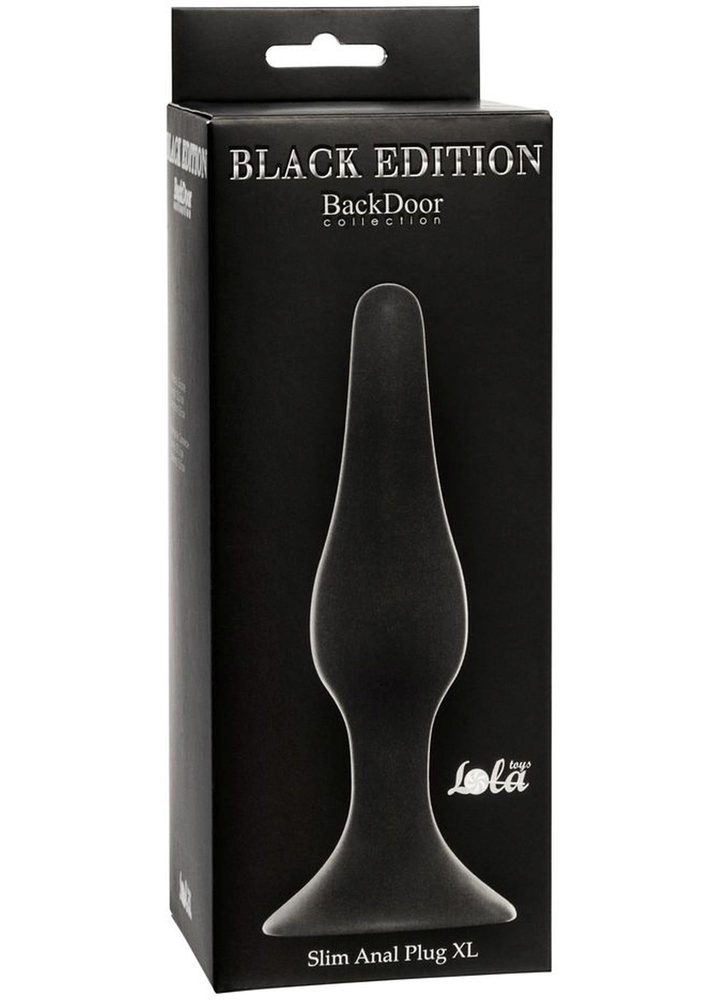 Korek analny Slim XL Lola Toys silikonowy czarny 155 cm