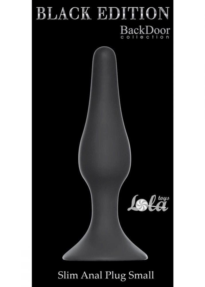 Korek analny silikonowy Slim Lola Toys czarny 10 5 cm
