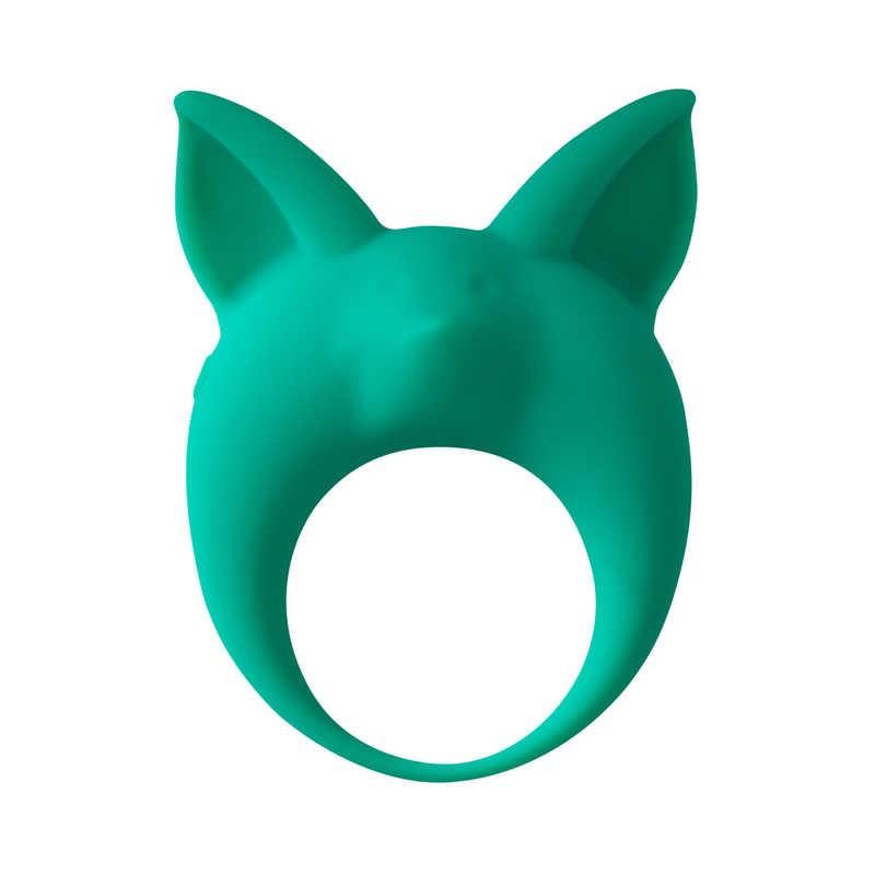 Pierścień wibrujący MiMi Animals Kitten Kyle zielony silikonowy