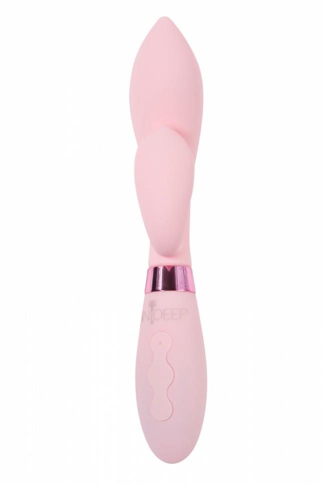 Wibrator króliczek silikonowy Indeep Juna różowy USB 21,5 cm