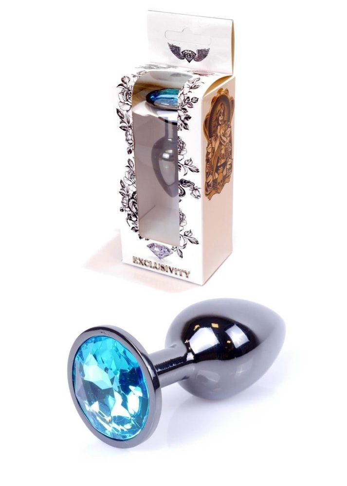 Biżuteria analna stalowa z diamentem niebieskim 7 cm B Series HeavyFun