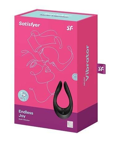 Wibrator dla par Satisfyer Endless Joy czarny silikonowy USB 13 cm