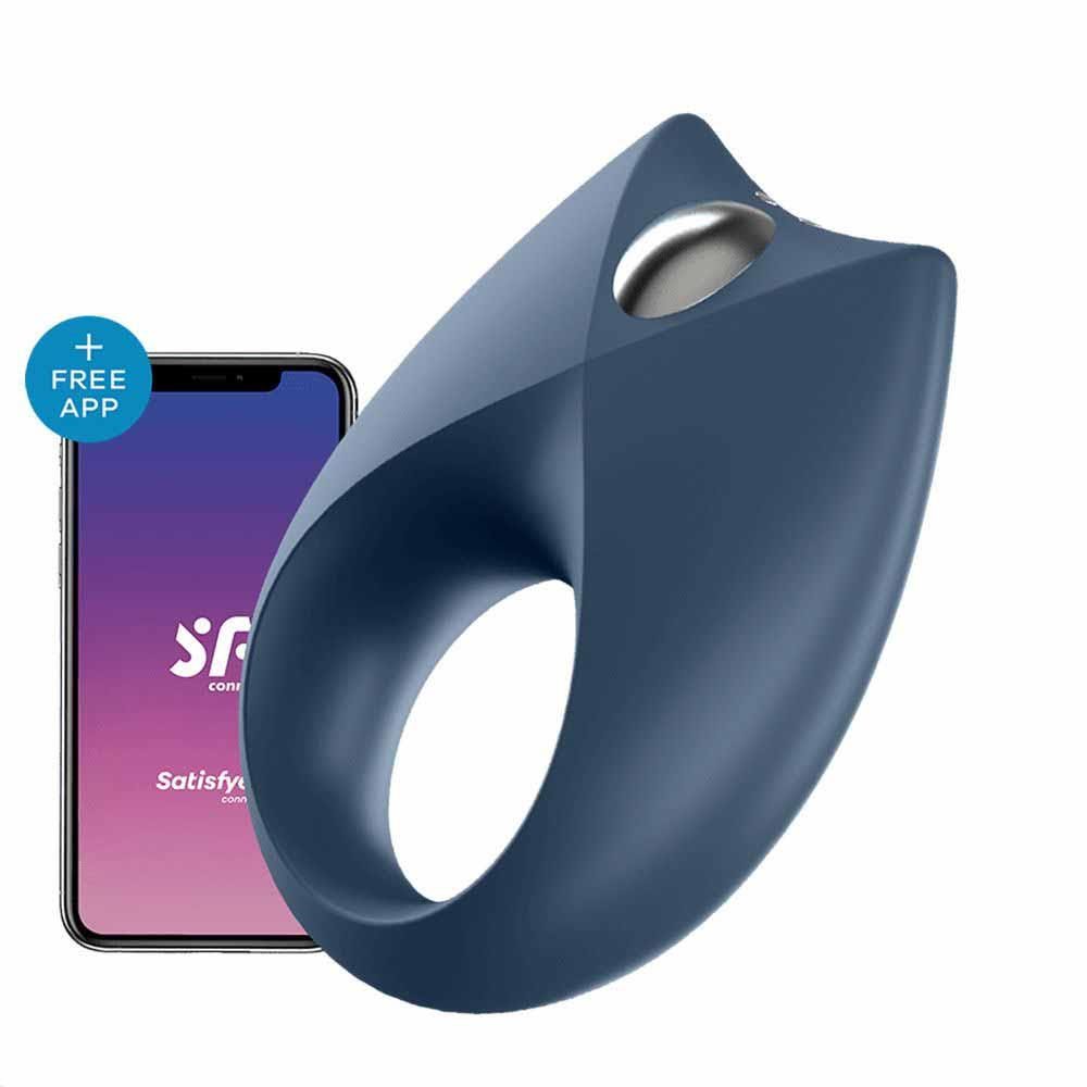 Pierścień wibrujący Satisfyer Royal One niebieski z stymulacją łechtaczki