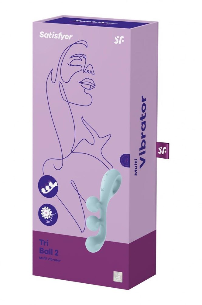 Stymulator Satisfyer Tri Ball 2 jasnoniebieski silikonowy USB