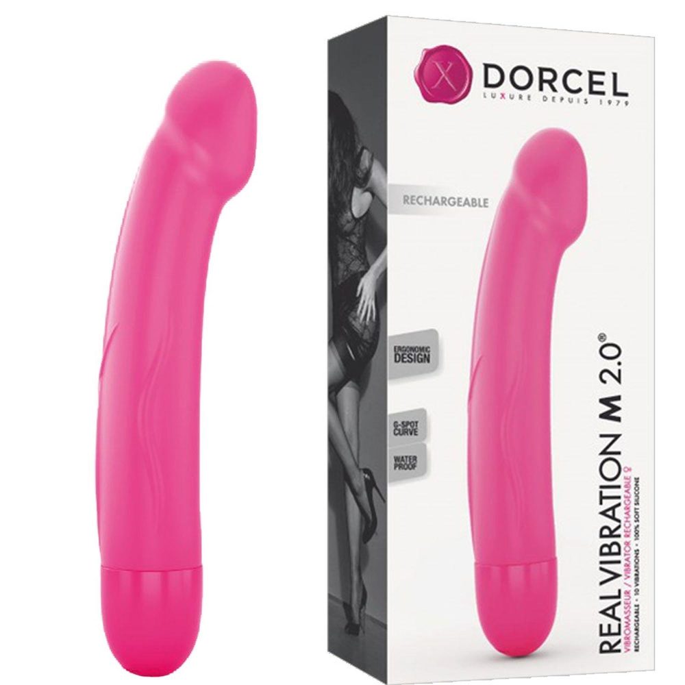 Wibrator realistyczny Dorcel M magenta silikonowy 18 cm USB