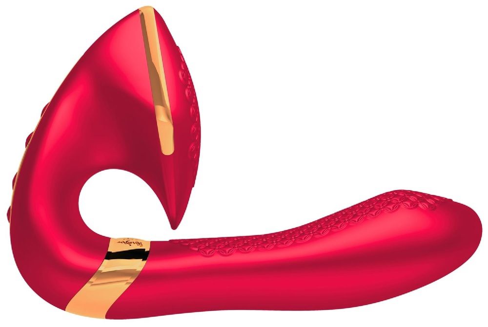 Stymulator łechtaczki Shunga Soyo malinowy silikonowy USB 17 cm