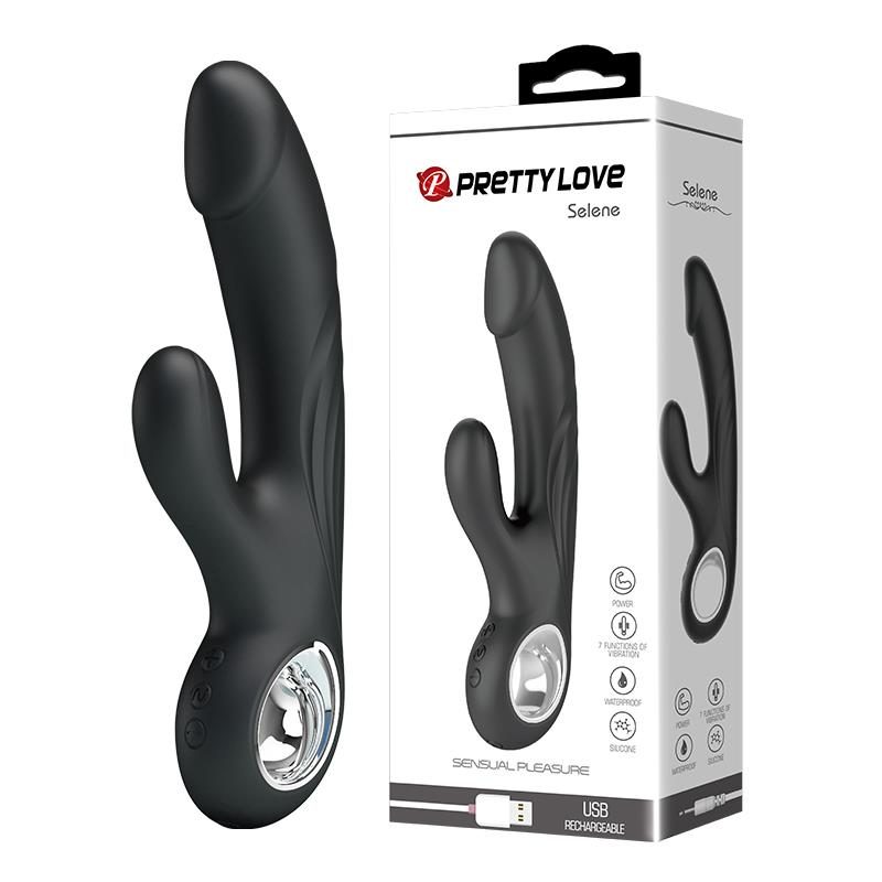 Wibrator punktu G Pretty Love Selene czarny USB 7 trybów