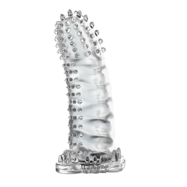 Przedłużka żelowa z wypustkami Baile Brave Man transparentna 14 cm