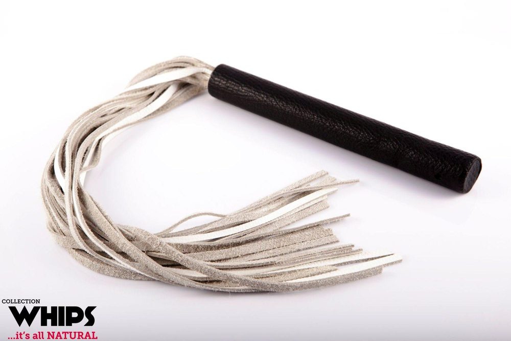 Pejcz duży biały Whips Collection 80 cm