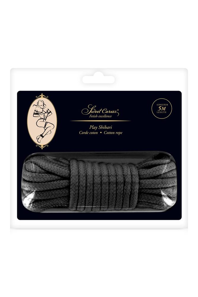 Lina bondage bawełniana Sweet Caress czarna 5 m