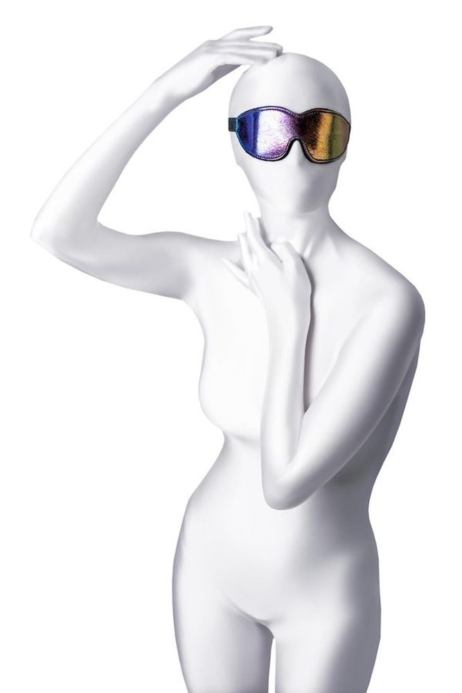 Maska BDSM Anonymo PVC z nadrukiem 27,5 cm