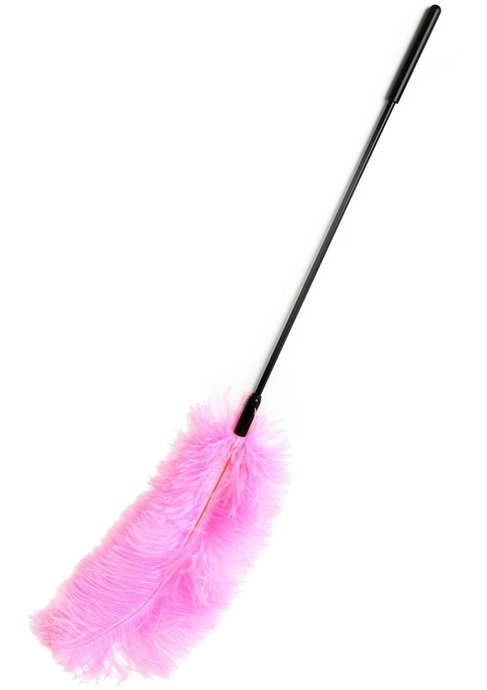 Piórko łaskoczące Double Feather Tickler różowe 68 cm
