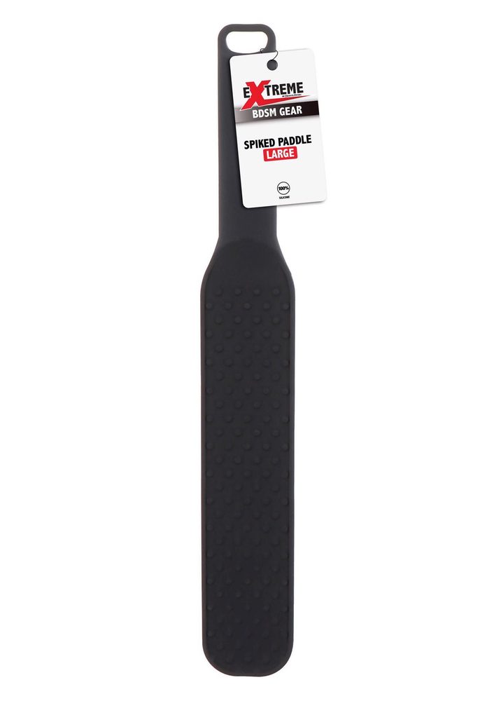 Packa BDSM silikonowa Hidden Desire z kolcami czarna 31 cm