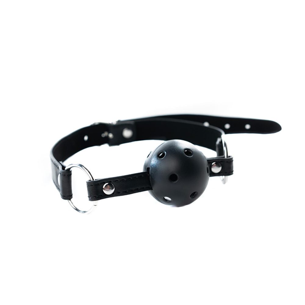 Knebel oddychający Fantasy czarny regulowany 63 cm