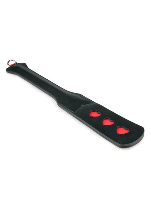 Packa skórzana EasyToys z sercami czarna 47 cm