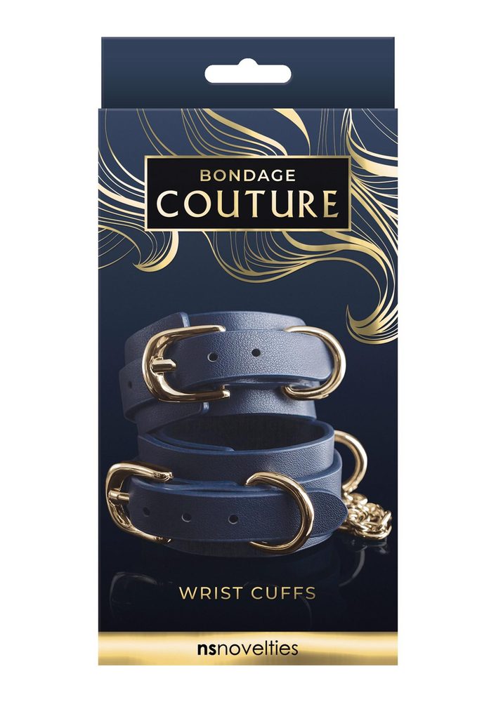 Kajdanki Bondage Couture NS Novelties niebieskie 29.4 cm
