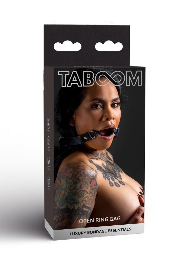 Knebel pierścieniowy Taboom Open Ring Gag czarny 58 cm