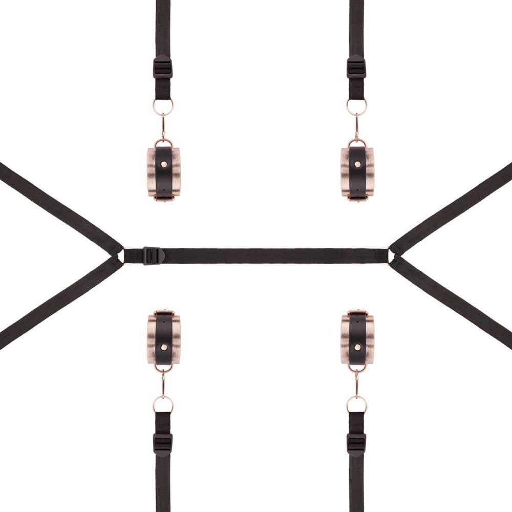 Rosy Gold - Under-Mattress Restraint Set - Black